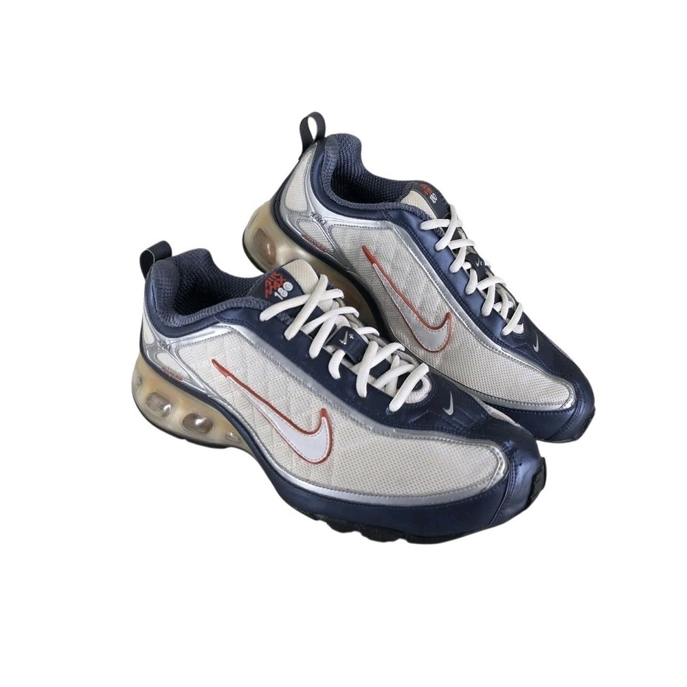 VTG 2006 Nike Air Max 180 Plus II Womens 9 Metallic Silver Blue Red 315336-111
